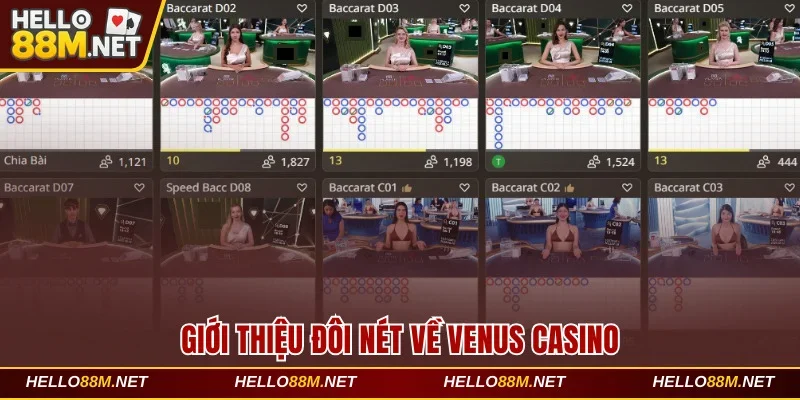 Giới thiệu đôi nét về Venus Casino tại Hello88