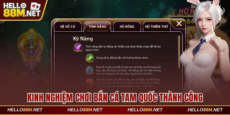 Kinh nghiệm chơi bắn cá Tam Quốc thành công tại Hello88
